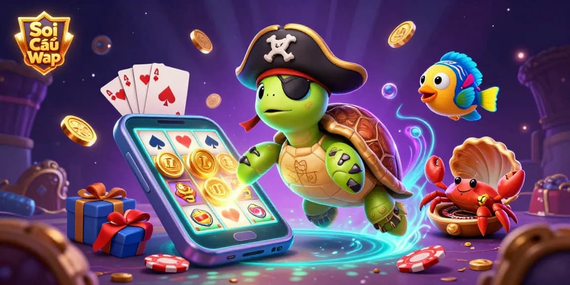 Soi Cầu Wap showcases vibrant slot game action with pirate-themed characters and treasure elements.