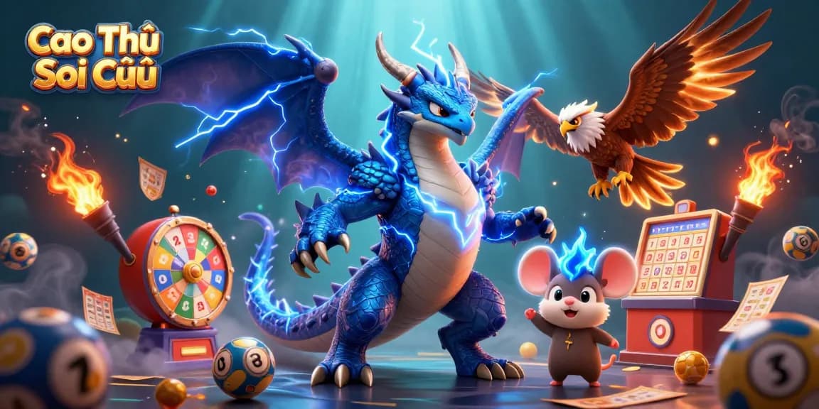 Cao Thủ Soi Cầu illustrates vibrant lottery excitement with dynamic game elements and engaging characters.