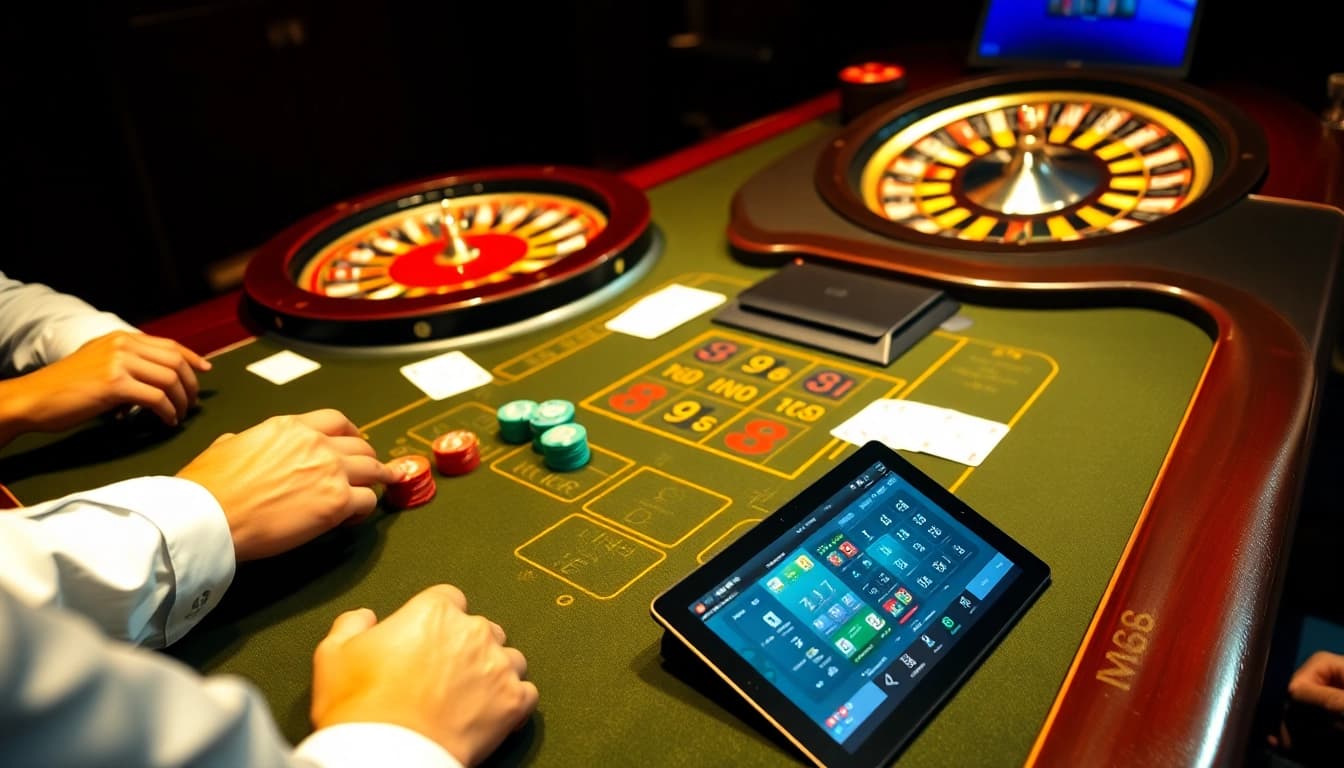 Gamble with excitement at MM88's blackjack table showcasing online betting features and a vibrant atmosphere.