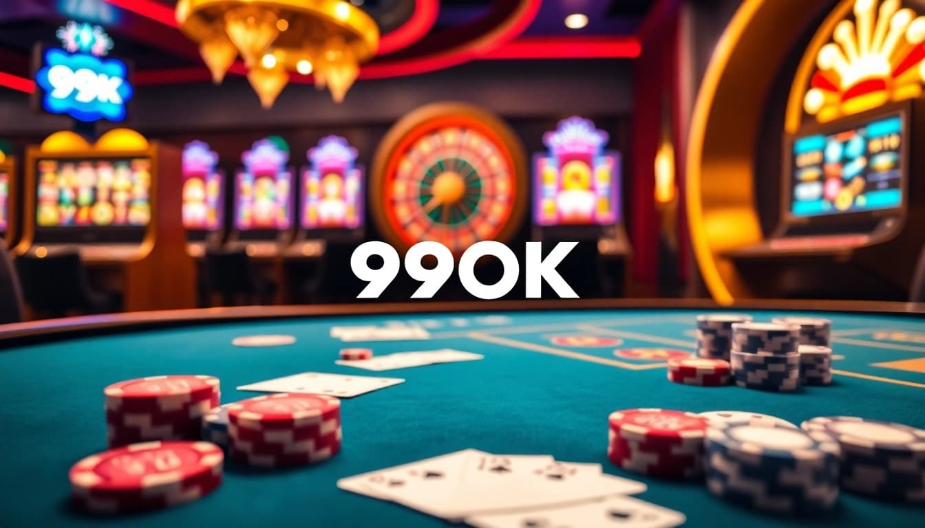 Experience dynamic gaming action at 99OK's thrilling online casino with vibrant tables and slots.