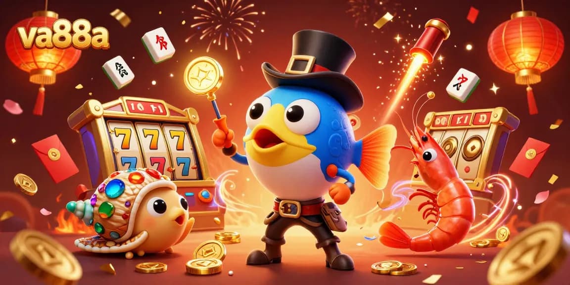 Win golden coins with va88a's exciting slots and jackpot games featuring vibrant characters.