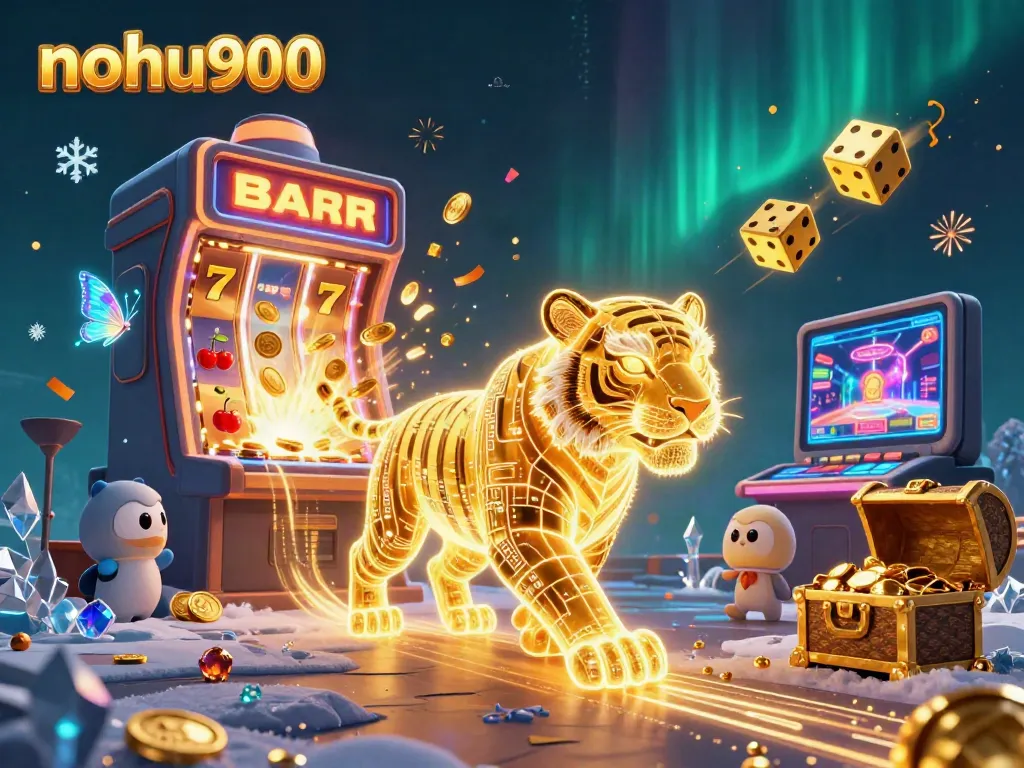Experience thrilling wins at nohu900 with vibrant slot machines and animated characters in a dazzling casino.
