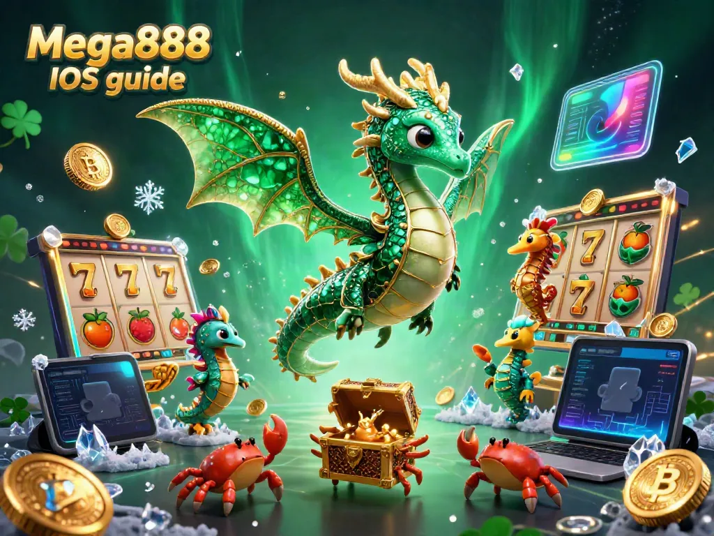 Experience seamless gaming with the Mega888 iOS guide featuring engaging illustrations.