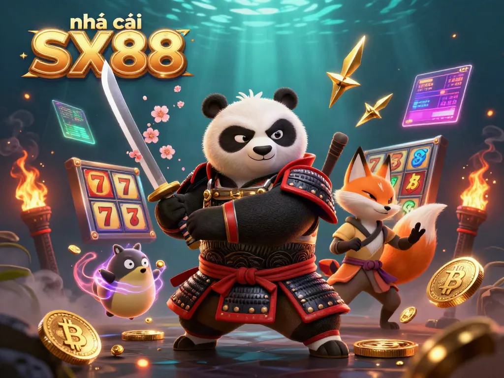 Engage with the thrilling dynamics of nhà cái SX88 through immersive 3D illustration featuring vibrant casino elements.