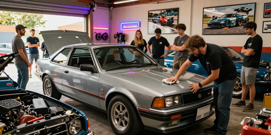 Passionate automotive community celebrates the iconic SV88 in a vibrant garage setting.