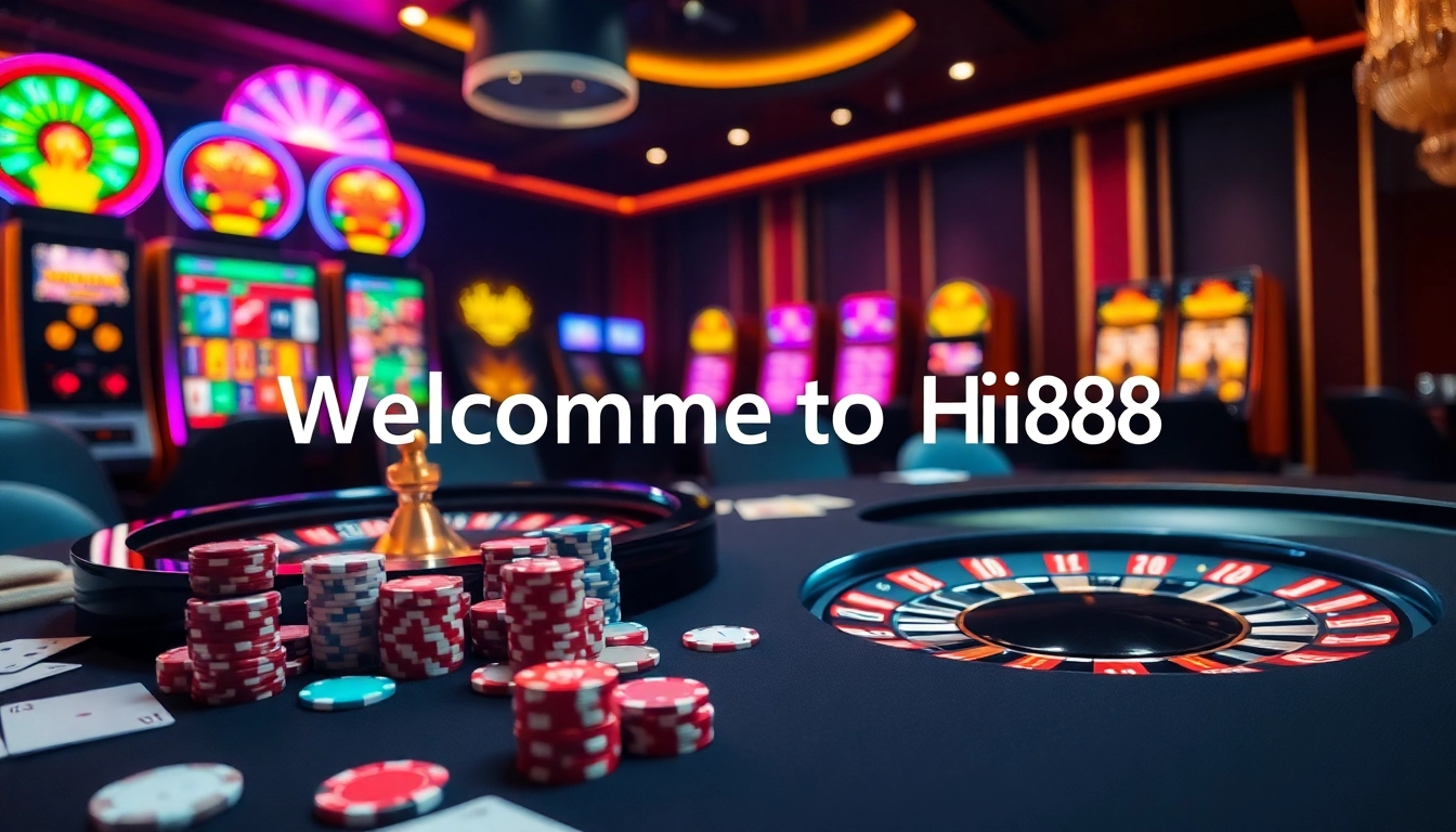 Experience exciting gambling strategies at Hi88 with vibrant casino visuals and gameplay elements.