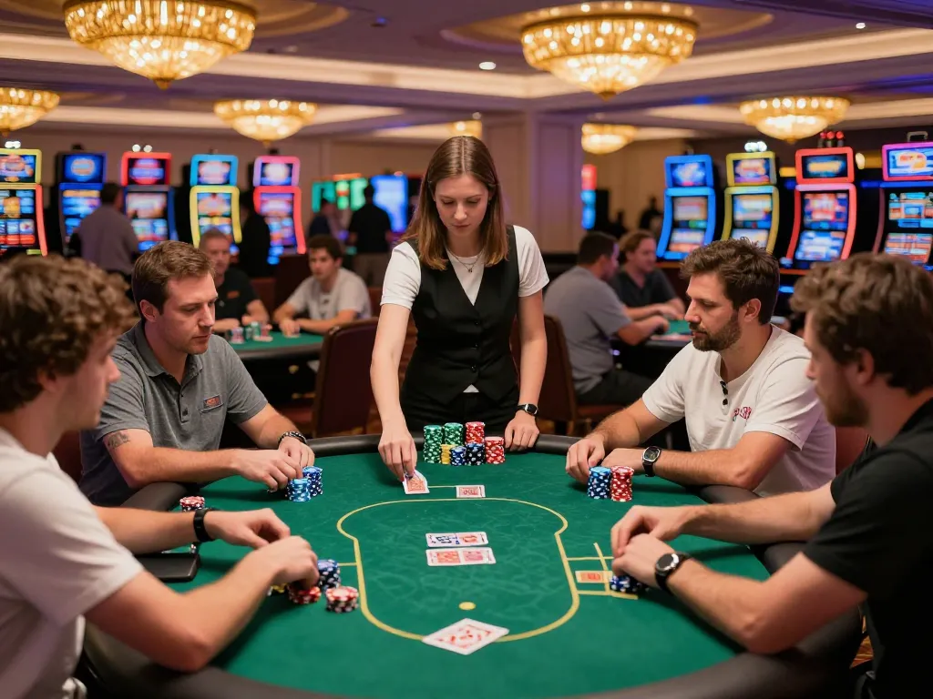 Experience the intensity of GA88 poker gameplay in a vibrant Las Vegas casino