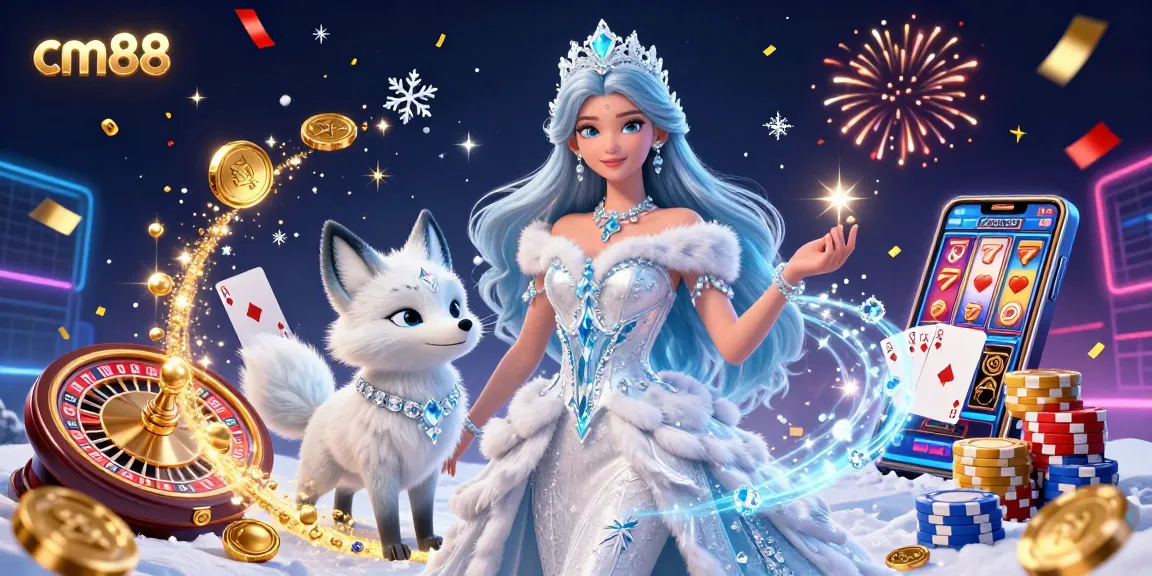 Experience thrilling gameplay at cm88 with dazzling casino elements and a captivating ice queen.