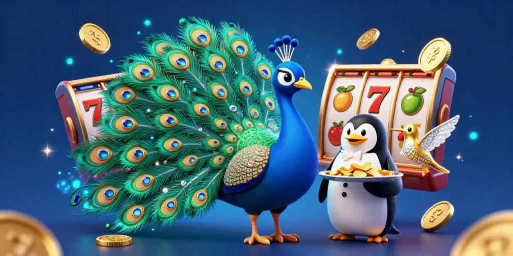 Experience gaming excitement at nhà cái J188 with this vibrant illustration showcasing slots and casino elements.