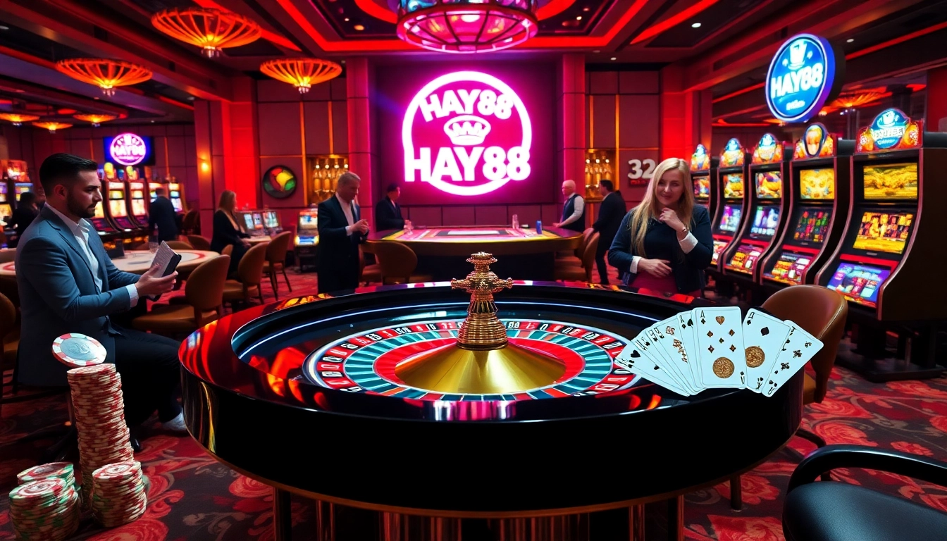 Experience HAY88's lively atmosphere with engaging dealers at the roulette table.