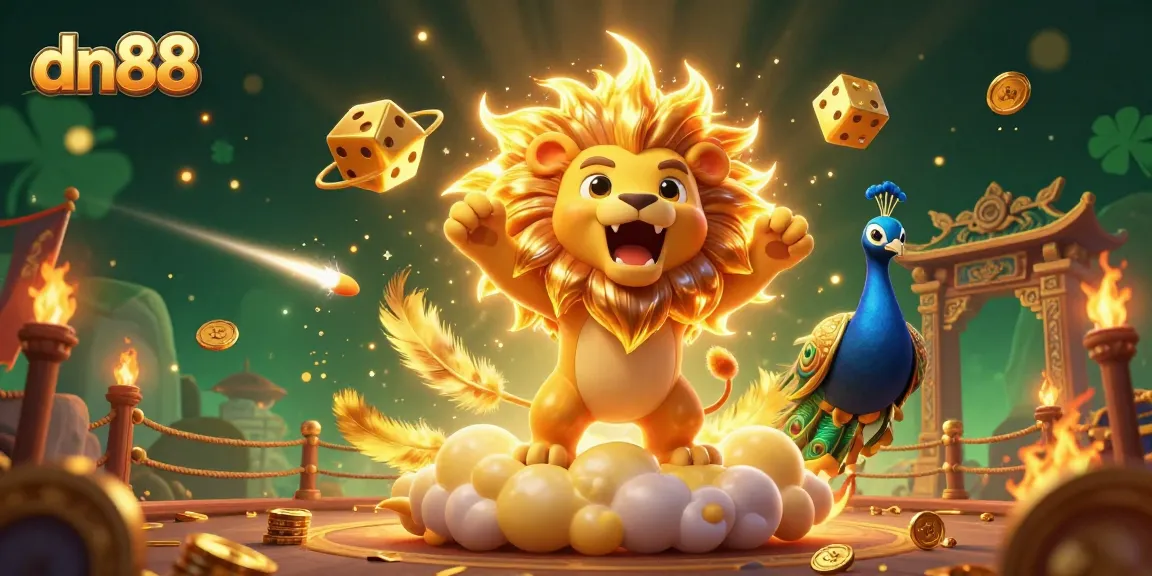 Spin the reels at dn88, where excitement meets golden fire and vibrant casino elements!