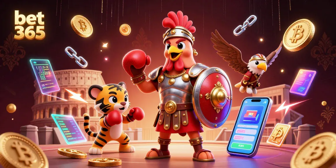 Engage in thrilling gaming at bet 365 with vibrant crypto elements and a spirited scene