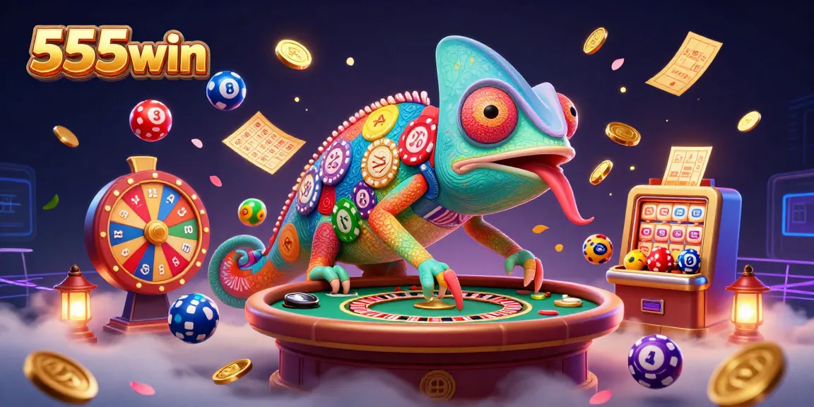 Win big with 555win's vibrant colorful casino scene packed with action and excitement.