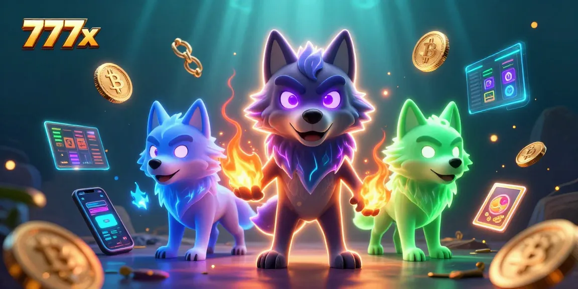 Engage with the thrilling 777x crypto casino experience featuring dynamic shadow wolves and vibrant game elements.