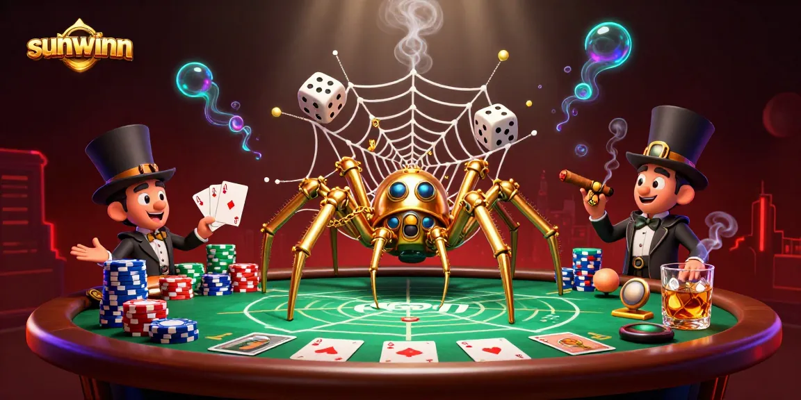 Experience thrilling gameplay with sunwinn as steampunk characters engage in a dynamic poker scene.