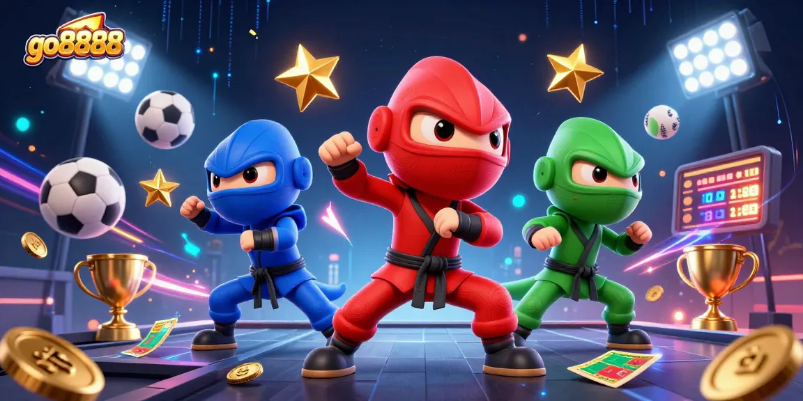 Experience the excitement of go8888 with thrilling ninja chameleons in vibrant action.